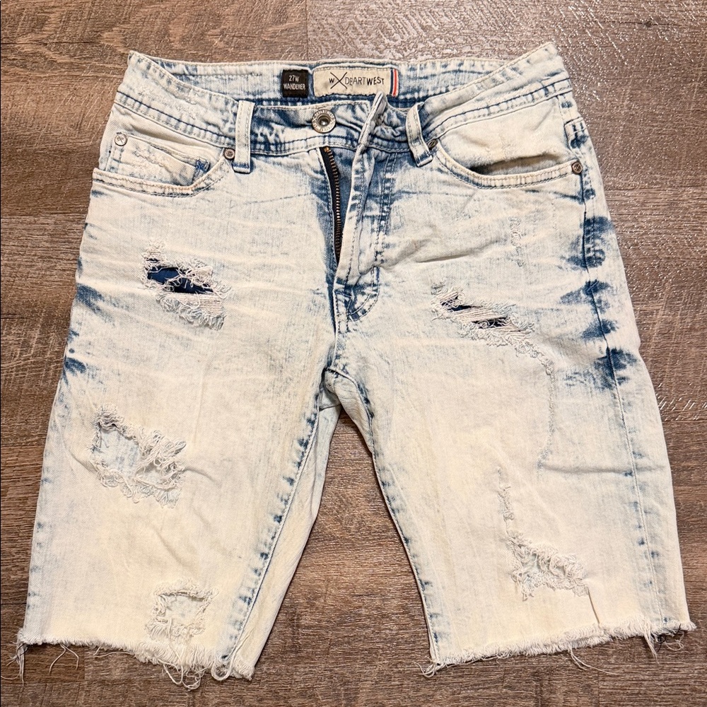 Departwest Light Wash Denim Shorts - Men